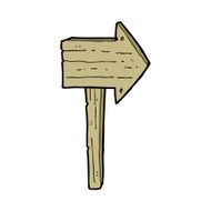 Cartoon Sign Post N98