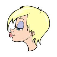 cartoon pretty woman N402