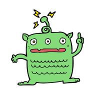 cartoon weird little alien N28