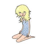 cartoon pretty girl N152