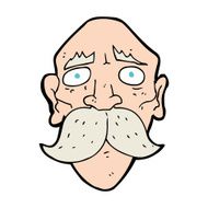 cartoon sad old man N27