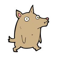 cartoon funny little dog N22