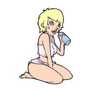 cartoon sexy gym girl N15