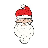 cartoon grim santa face N15