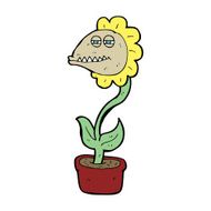 cartoon monster flower N17