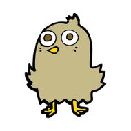 funny cartoon bird N254