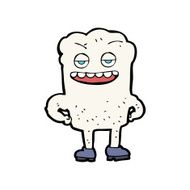 cartoon tooth looking smug N20