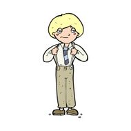 cartoon man wearing braces N15
