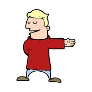 cartoon man gesturing direction N15