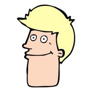 cartoon smiling man N40
