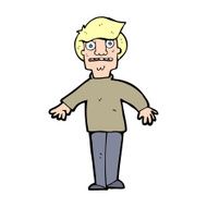 cartoon shocked man N175