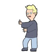 cartoon shocked man N177