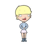 cartoon friendly woman N99