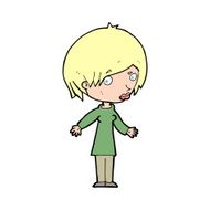 cartoon woman shrugging shoulders N685