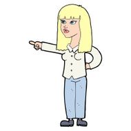 cartoon pretty woman pointing N57