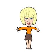 cartoon annoyed woman N277