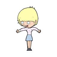 cartoon woman panicking N14