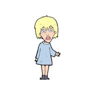 cartoon shocked woman N143