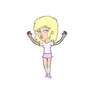 cartoon pretty girl N153