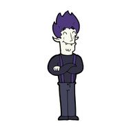 cartoon happy vampire man N42