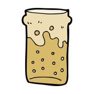 cartoon pint of beer N17
