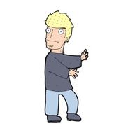 cartoon nervous man N224