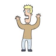 cartoon terrified man N403