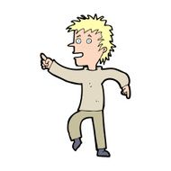 cartoon happy man pointing N85