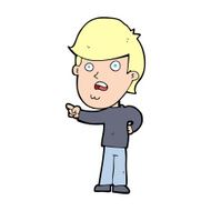 cartoon shocked man pointing N18