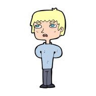 cartoon unhappy man N25