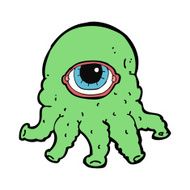 cartoon alien head N14