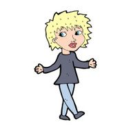 cartoon woman with no worries N56