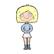 cartoon happy woman N374