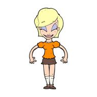cartoon pretty woman N404