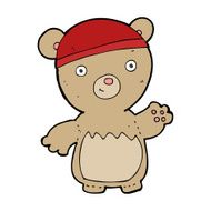 cartoon teddy bear wearing hat N5