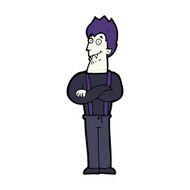 cartoon happy vampire N58