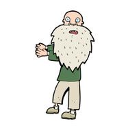 cartoon bearded old man N55