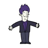 cartoon happy vampire N59