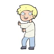 cartoon excited boy N219