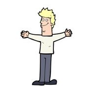 cartoon happy man N694