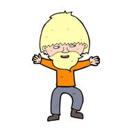 cartoon happy man with beard N61