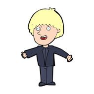 cartoon happy man N697