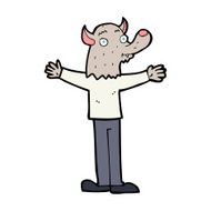 cartoon friendly werewolf N21
