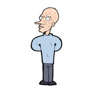 cartoon evil bald man N15