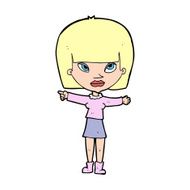 cartoon woman pointing N307
