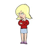 cartoon angry woman N26