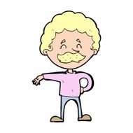 cartoon man making camp gesture N45