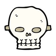 cartoon spooky skull mask N29