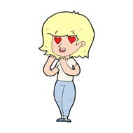 cartoon woman in love N139