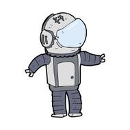 Cartoon Astronaut N184
